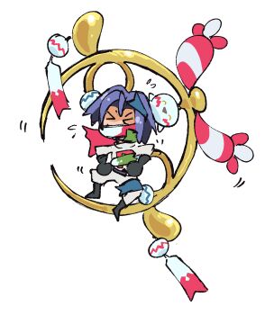 &gt;_&lt; 1boy black_boots blue_hair boots chimecho closed_eyes full_body gen_3_pokemon gloves happy highres hug james_(pokemon) juno_son mega_chimecho mega_pokemon nintendo open_mouth pants pokemon pokemon_(anime) pokemon_(classic_anime) pokemon_(creature) shirt smile team_rocket team_rocket_uniform white_gloves white_pants white_shirt wind_chime