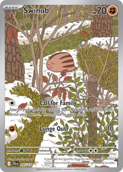 animal_focus artist_name bare_tree bush card_(medium) character_name closed_eyes company_name copyright_name copyright_notice english_text full_body gen_2_pokemon leaf nakamuraippan nintendo no_humans nostrils official_art outdoors pokemon pokemon_(creature) pokemon_card pokemon_focus pokemon_tcg snow solo swinub third-party_source trading_card tree