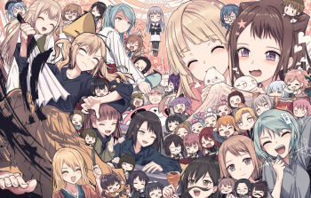 >_< +++ 6+girls ^_^ absolutely_everyone afterglow_(bang_dream!) ahoge anger_vein animal_ear_headphones animal_ears annotated aoba_moca aqua_hair arm_behind_head asahi_rokka bang_dream! bang_dream!_girls_band_party! bangs_pinned_back barefoot baseball_cap black-framed_eyewear black_hair black_jacket black_kimono black_ribbon blonde_hair blue_hair blue_sweater blunt_bangs blush bob_cut book braid bread brown_hair cat cat_ear_headphones cat_ears chibi chocolate chocolate_cornet closed_eyes collarbone commentary_request cosplay drill_hair eating everyone eye_mask fake_animal_ears fake_facial_hair fake_mustache fang floating flying_sweatdrops folding_fan food food_on_head futaba_tsukushi glasses glowstick green_eyes grey_eyes grey_hair hair_flaps hair_ornament hair_over_face hair_over_shoulder hair_ribbon hair_scrunchie hairclip hakama hakama_skirt half_updo hanazono_tae hand_fan hanten_(clothes) hard_hat hat hazawa_tsugumi headpat headphones heart hello_happy_world! helmet highres hikawa_hina hikawa_sayo hikawa_sayo_(cosplay) hiromachi_nanami holding holding_fan holding_food hood hoodie ichigaya_arisa imai_lisa jacket japanese_clothes jitome kawabata_mayu kimono kirigaya_toko kitazawa_hagumi kurata_mashiro long_hair long_sleeves low_twintails maruyama_aya mask matsubara_kanon matsugi_ririko medium_hair megaphone michelle_(bang_dream!) minato_yukina mini_hat mitake_ran mochi morfonica mori_fumika mountain multicolored_hair multiple_girls nijikki_hinako no_pupils nono_yoshiko noodles nyubara_reona o_o object_on_head okusawa_misaki old old_woman one_eye_closed one_side_up opaque_glasses open_mouth orange_background orange_hair owner_(bang_dream!) parted_bangs pastel_palettes_(bang_dream!) pink_hair ponytail poppin'party pun purple_eyes purple_hair raise_a_suilen ramen red-framed_eyewear red_eyes red_hair red_hakama revision ribbon roselia_(bang_dream!) sato_masuki scrunchie semi-rimless_eyewear seta_kaoru shaded_face shirasagi_chisato shirokane_rinko short_hair siblings sidelocks sisters skin_fang skirt star_(symbol) star_hair_ornament star_symbol_background streaked_hair sweatdrop sweater swept_bangs taiko_satomi tamade_chiyu teeth toyama_asuka toyama_kasumi tsukishima_marina tsurumaki_kokoro twin_braids twin_drills twins twintails two-tone_hair two_side_up udagawa_ako udagawa_tomoe uehara_himari umino_natsuki under-rim_eyewear upper_teeth_only ushigome_rimi ushigome_yuri uzawa_rii wakamiya_eve wakana_rei wanibe_nanana wavy_mouth white_hair white_hoodie white_kimono x_hair_ornament yamabuki_saya yamato_maya yashio_rui yukitake_(bullfalk)