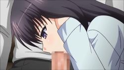 1boy 1girl animated breasts brother_and_sister bug censored fellatio furifure_2 hetero incest large_breasts one_eye_closed open_mouth oral pajamas penis poro shinozaki_sumire siblings sound tagme upside-down video