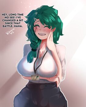 1girl absurdres boku_no_hero_academia breasts commentary english_commentary genderswap genderswap_(mtf) highres large_breasts midoriya_izuku solo tagme yukimaruvs