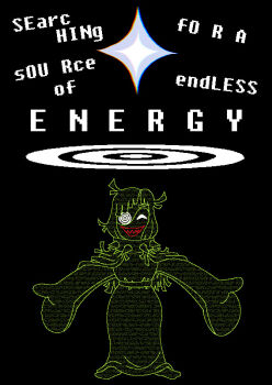 1girl darkness deltarune dress english_text halo halojack_(huecycles) huecycles long_skirt multicolored_eyes original sharp_teeth skirt teeth utdr_(toby_fox)