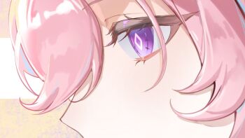 1girl chinese_commentary commentary_request diamond-shaped_pupils diamond_(shape) elysia_(herrscher_of_human:_ego)_(honkai_impact) elysia_(honkai_impact) eye_focus highres honkai_(series) honkai_impact_3rd pink_hair procreate_(medium) purple_eyes seawave02974 solo symbol-shaped_pupils