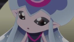 animated black_eyes digimon fang highres jellyfish jellyfish_girl jellymon monster_girl tentacle_hair tentacles video