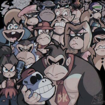 >:( :c angry animal antotheclownest baseball_cap blonde_hair bluster_kong brown_hair buck_teeth candy_kong character_request child chunky_kong clenched_teeth closed_mouth clothed_animal commentary cranky_kong diddy_kong dixie_kong donkey_kong donkey_kong_(series) donkey_kong_bananza donkey_kong_country donkey_kong_country_(cartoon) drooling earrings english_commentary facing_viewer funky_kong furry furry_female ghost gorilla hat height_difference jewelry kiddy_kong lanky_kong long_hair looking_at_viewer meme monkey necklace necktie nintendo open_mouth pants pauline_(nintendo) pauline_(young)_(nintendo) shirt skull skull_necklace straight-on sunglasses swanky_kong teeth tiny_kong torn_clothes v-shaped_eyebrows viltrumite_group_shot_(meme) wrinkly_kong