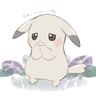 :3 alternate_color alternate_form bokubo closed_mouth droopy_ears ears_down flower full_body gen_1_pokemon highres nintendo no_humans peakychu pikachu pokemon pokemon_(creature) pokemon_focus pokemon_pokopia smile solo tail