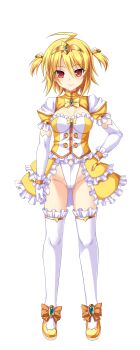 Rule 34 | 1girl, absurdres, ahoge, amagi nao, aoi masami, arty flare, blonde hair, blush, breasts, cleavage, cleavage cutout, clothing cutout, dress, elbow gloves, frills, full body, game cg, genderswap, genderswap (mtf), gloves, hand on own hip, highres, jewelry, large variant set, leotard, looking at viewer, magical girl, medium breasts, non-web source, official art, puffy sleeves, red eyes, short hair, short sleeves, showgirl skirt, smile, solo, standing, tachi-e, thighhighs, tiara, transparent background, ts magical girl nao, two side up, variant set, white gloves, white thighhighs