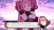 1girl 20s animated armpits arms_behind_head arms_up audible_speech backlighting black_dress blush bragging breasts character_name character_portrait cleavage cloud corset crossed_arms detached_sleeves dialogue_box dress earrings english_text female_focus fire_emblem fire_emblem:_three_houses good_end hilda_valentine_goneril hoop_earrings intelligent_systems jewelry large_breasts light_smile long_hair looking_at_viewer lovejinkles matching_hair/eyes meme nintendo oh_these?_my_boobies? one_eye_closed outdoors pink_eyes pink_hair pink_sky portrait puffy_sleeves sky solo sound standing sunlight talking twintails uncensored upper_body video wink