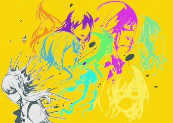 Rule 34 | 1girl, absurdres, amoris (bang dream!), ave mujica (bang dream!), bai weizi lingzi, bang dream!, bang dream! it's mygo!!!!!, commentary request, crychic (bang dream!), dissolving, doloris (bang dream!), from side, highres, long hair, mask, masquerade mask, misumi uika, mortis (bang dream!), nagasaki soyo, oblivionis (bang dream!), profile, shiina taki, short hair, silhouette, simple background, smile, takamatsu tomori, timoris (bang dream!), togawa sakiko, upper body, wakaba mutsumi, yahata umiri, yellow background, yuutenji nyamu