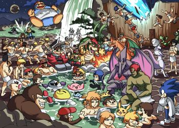 6+boys abs absolutely_everyone aged_down amamiya_ren animal animal_crossing ape banjo-kazooie banjo_(banjo-kazooie) beam beard bird black_hair blonde_hair blue_eyes blue_hair bowser bowser_jr. brothers brown_hair captain_falcon castlevania:_rondo_of_blood castlevania_(series) charizard closed_eyes cloud_strife crossover dark_skin diddy_kong dog_(duck_hunt) donkey_kong donkey_kong_(series) donkey_kong_country dr._mario dr._mario_(game) dragon_quest dragon_quest_xi dual_persona duck_hunt everyone facial_hair falco_lombardi fatal_fury final_fantasy final_fantasy_vii fire fire_emblem fire_emblem:_path_of_radiance fire_emblem:_the_binding_blade fire_emblem:_the_blazing_blade fire_emblem:_three_houses fox fox_mccloud ganondorf gen_1_pokemon gen_2_pokemon gen_4_pokemon gen_6_pokemon gen_7_pokemon greninja headband hero_(dq11) ike_(fire_emblem) incineroar ivysaur ken_masters kid_icarus king_dedede king_k._rool kirby legendary_pokemon link little_mac lizard long_hair lucario lucas_(mother_3) male_byleth_(fire_emblem) male_focus mario mario_(series) marth_(fire_emblem) masamune_(ff7) mask mega_man_(character) mega_man_(classic) mega_man_(series) meta_knight metal_gear_(series) metal_gear_solid metroid mewtwo minecraft monkey moon moon_(zelda) mother_(series) mother_3 mr._game_&amp;_watch multiple_boys multiple_crossover muscular mustache mythical_pokemon naked_towel ness_(mother_2) nintendo olimar onsen pac-man pac-man_(game) persona persona_5 pichu pikachu pikmin_(series) pit_(kid_icarus) pokemon pokemon_(creature) pokemon_gsc pokemon_rgby ponytail punch-out!! red_(pokemon) red_hair richter_belmont ridley rock roy_(fire_emblem) ryu_(street_fighter) scar sephiroth shulk_(xenoblade) siblings simon_belmont smile solid_snake sonic_(series) sonic_the_hedgehog squirtle star_fox steve_(minecraft) street_fighter tail terry_bogard the_king_of_fighters the_legend_of_zelda the_legend_of_zelda:_breath_of_the_wild the_legend_of_zelda:_ocarina_of_time tina_fate toon_link towel very_long_hair villager_(animal_crossing) wario water weapon wings wolf wolf_o'donnell xenoblade_chronicles_(series) xenoblade_chronicles_1 yoshi young_link