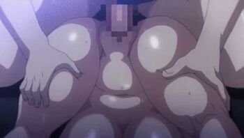 1boy 1girl animated animated_gif bouncing_breasts breasts brown_eyes brown_hair censored grabbing_another's_thighs hanging_breasts hetero joshi_luck! kise_matori large_breasts mosaic_censoring nude penis sex short_hair source_request tagme thick_thighs thighs upside-down vaginal