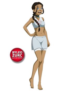 1girl avatar:_the_last_airbender avatar_legends barefoot black_hair blue_eyes dark-skinned_female dark_skin highres katara leozurcxxx open_mouth swimsuit toes transparent_background