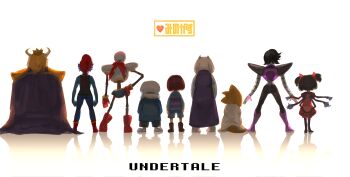 1other 4boys 4girls absurdres alphys ambiguous_gender arms_behind_back arthropod_girl asgore_dreemurr bad_id bad_pixiv_id bandana bare_shoulders barefoot black_footwear black_hair black_shirt black_shorts blonde_hair blue_jacket blue_pants blue_shirt blue_shorts blue_skin boots bow brown_hair cape clenched_hands coat colored_skin copyright_name crown cup dress english_text extra_arms fins frisk_(undertale) fur-trimmed_jacket fur_trim furry gloves hair_bow hand_on_own_hip hands_in_pockets hands_up heart highres hizake_mozu holding horns jacket japanese_text jumpsuit knee_boots lab_coat legs_apart long_hair long_sleeves mettaton mettaton_ex muffet multiple_boys multiple_girls pants papyrus_(undertale) ponytail puffy_short_sleeves puffy_sleeves purple_cape purple_dress purple_footwear raglan_sleeves red_bow red_footwear red_gloves red_hair red_jumpsuit red_neckwear reflection robot sans_(undertale) shirt short_hair short_jumpsuit short_sleeves short_twintails shorts simple_background skeleton sleeveless sleeveless_shirt slippers striped_clothes striped_shirt tail teacup teapot toriel translated twintails undertale undyne utdr_(toby_fox) white_background white_coat white_footwear yellow_headwear