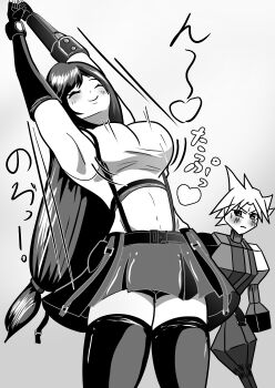1boy 1girl breasts cloud_strife final_fantasy final_fantasy_vii final_fantasy_vii_remake large_breasts long_hair tifa_lockhart