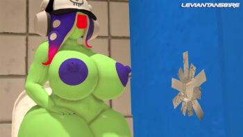1boy 1girl 3d age_difference animated ass blue_nipples breasts colored_nipples colored_skin cum cum_in_pussy dedf1sh ejaculation fellatio glory_hole green_skin hat headphones huge_ass huge_breasts leviantanre nintendo nipples nude octoling oral paizuri sanitized_(splatoon) shota small_penis splatoon_(series) sunglasses tagme tentacle_hair testicles thick_thighs thighs vaginal video
