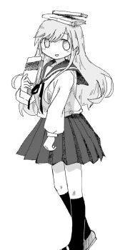 Rule 34 | 1girl, book, object on head, school uniform, shimeji simulation, transparent background, tsukumizu yuu, yomikawa (shimeji simulation)