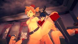 1boy 3d 5girls after_vaginal aftersex animated ash_ketchum asymmetrical_hair blue_hair blush boots breasts brown_hair censored christmas cum cum_in_pussy cum_on_body dawn_(pokemon) feathermapleleaf female_ejaculation gen_1_pokemon girl_on_top green_eyes gym_leader hair_ornament hair_tie hetero high_heel_boots high_heels highres iris_(pokemon) koikatsu_(medium) large_breasts may_(pokemon) medium_breasts misty_(pokemon) mosaic_censoring multiple_girls nintendo nipples nude open_mouth orange_hair penis pikachu pokemon pokemon_(anime) pokemon_(classic_anime) pokemon_dppt_(anime) pokemon_rse_(anime) ponytail pussy red_hair red_thighhighs serena_(pokemon) sex short_hair shota side_ponytail small_breasts spread_legs swimsuit tagme thighhighs tongue tongue_out ugoira vaginal video wide_hips