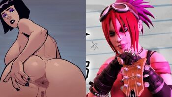 adult_swim ass crossover guitar_hero guitar_hero:_warriors_of_rock harmonix highres judy_nails seduce seduced tagme the_venture_bros. triana_orpheus venture_brothers