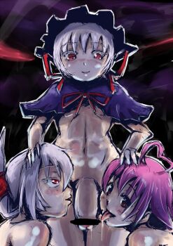 3girls aino_heart arcana_heart futanari lieselotte_achenbach multiple_girls zenia_valov