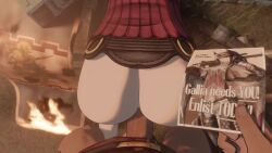 1boy 1girl against_wall amateurthrowaway animated ass clothed_sex hetero kai_schren looking_at_viewer looking_back penis pov pov_crotch pov_hands senjou_no_valkyria_(series) senjou_no_valkyria_4 sex sex_from_behind solo_focus sound standing tagme video