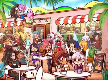 1boy 6+girls :3 :d :t ^_^ adora_(she-ra) adrian_cotta-arc adventure_time ag_nonsuch ahoge alternate_costume alternate_hair_length alternate_hairstyle amity_blight animal_ears apple apron asami_sato ascot asticassia_school_uniform avatar_legends batman_(series) beanie bee belt beret bird bishoujo_senshi_sailor_moon black_bow black_bowtie black_choker black_footwear black_hair black_headwear black_pants blake_belladonna blonde_hair blue_hair blue_pants blue_skin blue_skirt blue_sky blue_sweater blush boots bow bowtie bra braid brown_belt brown_footwear brown_hair bug cafe caitlyn_(league_of_legends) casual cat cat_ears cat_girl cat_tail catra chair charlie_morningstar choker claire_francois closed_eyes closed_mouth coco_adel coffee colored_sclera colored_skin commentary counter couple crossover cup cupcake dark-skinned_female dark_skin dating day dc_comics dina_(the_last_of_us_2) disposable_coffee_cup disposable_cup dog drill_hair drill_sidelocks duck ellie_(the_last_of_us) english_commentary english_text eyepatch facing_another flamingo flower food fruit ghost_(the_owl_house) glasses gradient_hair green_apron green_jacket green_pants green_skin grey_eyes grey_skin grin gundam gundam_suisei_no_majo hair_bow hairband hands_on_own_cheeks hands_on_own_face harley_quinn harley_quinn_(cartoon) hat hazbin_hotel heart hellaverse highres holding holding_bra holding_food holding_fruit holding_hands holding_underwear holding_unworn_clothes hug hydrokinesis ilia_amitola insect jacket jake_the_dog jinx_(league_of_legends) kaiou_michiru korra lady_rainicorn league_of_legends long_hair long_sleeves looking_at_another lux_(league_of_legends) luz_noceda marceline_abadeer menu_board miorine_rembran mug multi-tied_hair multicolored_hair multiple_crossover multiple_girls naga_(avatar) nervous_sweating open_mouth orange_hair outdoors palm_tree pants pink_hair pink_sclera pink_shirt plant pleated_skirt poison_ivy ponytail potted_plant princess_bonnibel_bubblegum prototype_design purple_flower purple_footwear purple_hair purple_jacket purple_pants purple_rose purple_skirt rae_taylor red-framed_eyewear red_bow red_bowtie red_bra red_footwear red_hair red_headwear roots_(hair) rose ruby_(steven_universe) ruby_rose rwby saphron_cotta-arc sapphire_(steven_universe) school_uniform scorpia she-ra_and_the_princesses_of_power shirt shoes short_hair sidelocks sitting skirt sky smile sneakers standing steven_universe suletta_mercury sunflower sunglasses sweat sweater table tail tea teabag ten&#039;ou_haruka terra_cotta-arc the_last_of_us_(series) the_legend_of_korra the_owl_house traditional_bowtie tree twin_braids u_u underwear vaggie valentine vi_(league_of_legends) watashi_no_oshi_wa_akuyaku_reijou water wavy_hair weiss_schnee white_ascot white_hair white_hairband white_skirt window yang_xiao_long yuri zwei_(rwby)