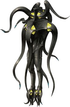 absurdres eldritch_abomination hastur_(persona) highres kazuma_kaneko no_humans official_art persona persona_(summon) persona_2 persona_2_batsu simple_background solo tentacles third-party_source transparent_background
