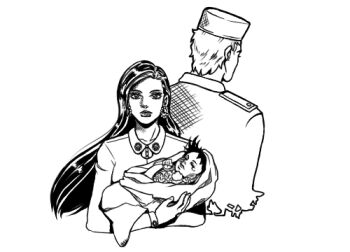 1girl 2boys aged_down araki_hirohiko_(style) baby baby_carry bad_id bad_pixiv_id carrying closed_eyes crosshatching earrings family george_joestar_ii greyscale hat hatching_(texture) jewelry jojo_no_kimyou_na_bouken joseph_joestar joseph_joestar_(young) lisa_lisa long_hair lowres military military_uniform monochrome mother_and_son multiple_boys official_alternate_costume raiyatomic tears