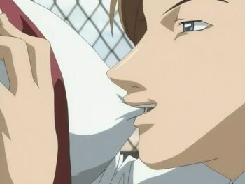 00s 1girl 2005 animated animated_gif bible_black bible_black_only biting biting_clothes bouncing_breasts breasts clothes_pull grabbing_another's_breast green_hair groping ito_mika large_breasts necktie nipple_arousal nipple_biting nipple_stimulation nipple_stimulation_through_clothes nipple_tweak nipple_tweak_through_clothes nipples_getting_hard open_clothes outdoors school school_roof school_rooftop school_uniform sunset tagme