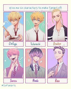 Rule 34 | 29o52413, 6+boys, :p, animal ears, aqua eyes, black eyes, black hair, blonde hair, braid, braided ponytail, brothers, cat ears, cat tail, chopsticks, collared shirt, colored eyelashes, dog ears, dragon tattoo, ear piercing, earrings, eating, empty eyes, formal clothes, green eyes, green suit, hair between eyes, haitani ran, haitani rindou, hanagaki takemichi, head tattoo, highres, holding, holding chopsticks, instant noodles, instant soba, jewelry, leopard ears, leopard tail, long hair, long sleeves, looking at viewer, male focus, matsuno chifuyu, medium hair, multicolored hair, multiple boys, multiple drawing challenge, neck tattoo, necktie, open mouth, piercing, pill, pill in mouth, pink hair, pink necktie, purple eyes, purple necktie, purple suit, purple vest, rabbit ears, red necktie, ring, ryuuguuji ken, sanzu haruchiyo, scar, scar on face, scar on mouth, school uniform, shirt, short hair, siblings, single braid, single earring, six fanarts challenge, smile, straight hair, streaked hair, striped clothes, striped necktie, suit, tail, tattoo, tokyo revengers, tongue, tongue out, two-tone hair, upper body, v, vest, white shirt, wolf cut, wolf ears, wolf tail