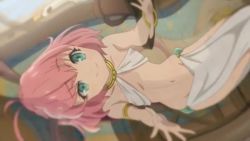 1boy 1girl animal_ears animated anime_screenshot assisted_exposure audible_speech bed blush convenient_censoring diablo_(isekai_maou) drunk english_audio fingering flat_chest horns indoors isekai_maou_to_shoukan_shoujo_no_dorei_majutsu kaneko_shizue loli lying navel on_back on_bed orgasm pink_hair sound sylvie_(isekai_maou) tears torn_clothes video