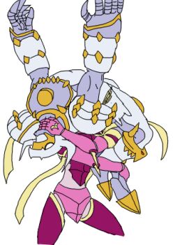 Rule 34 | armor, digimon, digimon (creature), digimon frontier, dynasmon, full armor, lordknightmon, royal knights, simple background, white background, wrestling