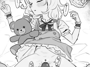 ... 1boy 1girl arms_up bad_id bad_twitter_id bar_censor barbarian_tk blush bottomless bow bowtie censored cleft_of_venus clothes_lift cum cum_in_pussy dress dress_lift frilled_dress frills greyscale hair_tie hands_up hetero idolmaster idolmaster_cinderella_girls imminent_rape loli long_hair low_twintails lying monochrome neck_ribbon on_back penis pov pussy pussy_juice rape ribbon sex shaking short_hair short_sleeves sleep_molestation sleeping solo_focus spread_legs stuffed_animal stuffed_toy teddy_bear trembling twintails vaginal wrist_cuffs yusa_kozue