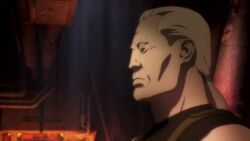 animated anime_screenshot batou_(gits) battle cyberpunk cyborg firing ghost_in_the_shell ghost_in_the_shell:_innocence highres kicking kusanagi_motoko sound spoilers tagme video