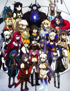 Rule 34 | 3boys, 6+girls, animal costume, animal ears, animal hood, armor, baobhan sith (fate), baobhan sith (first ascension) (fate), bare shoulders, barghest (fate), barghest (first ascension) (fate), barghest (swimsuit archer) (first ascension) (fate), black hair, blonde hair, blue eyes, breasts, brown hair, cat ears, chest tattoo, cleavage, closed eyes, colored extremities, commission, crown, cu chulainn (fate), cu chulainn alter (fate), dark-skinned male, dark skin, detached sleeves, dog ears, dress, facial tattoo, fate/grand order, fate (series), francis drake (fate), glowing, glowing eyes, green eyes, hassan of the shining star (fate), hat, hephaestion (fate), hetero, highres, hood, ishtar (fate), jaguarman (fate), japanese clothes, jewelry, kama (adult) (fate), kama (fate), king hassan (fate), large breasts, lazyartlazy12, long hair, medium hair, meltryllis, meltryllis (fate), meltryllis (swimsuit lancer) (fate), meltryllis (swimsuit lancer) (first ascension) (fate), miyamoto musashi (fate), miyamoto musashi (second ascension) (fate), morgan le fay (fate), multicolored hair, multiple boys, multiple girls, necklace, nitocris (fate), nitocris (first ascension) (fate), nitocris alter (fate), nitocris alter (first ascension) (fate), original, penguin costume, penguin hood, pirate hat, purple eyes, purple hair, quetzalcoatl (fate), red dress, red eyes, red hair, red tattoo, sharp teeth, short hair, shoulder armor, split-color hair, storm border, tattoo, teeth, twintails, white hair, white hat, xuangzang sanzang (fate), xuangzang sanzang (first ascension) (fate)