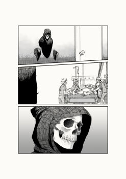 death death_(entity) doctor giving_birth grim_reaper hospital intravenous_drip original pregnant snippy_mj