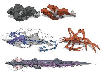 artist_request bone bone_weapon bone_whip crossover defeat family_guy family_guy_death_pose_(meme) giant giant_monster godzilla_(series) godzilla_dominion godzilla_x_kong:_the_new_empire injury kaiju king_kong king_kong_(series) legendary_pictures meme monster monsterverse multiple_boys multiple_crossover no_humans scylla_(monsterverse) sea_monster sharp_teeth shimo_(monsterverse) skar_king smile spiked_tail spikes spine tail teeth thagomizer tiamat_(monsterverse) weapon whip whip_sword whipslash