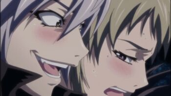 2girls animated animated_gif blonde_hair blush bouncing_breasts breasts covered_erect_nipples feet female_pov kaede_(manyuu_hikenchou) large_breasts licking licking_another's_face lowres manyuu_hikenchou manyuu_kagefusa molestation multiple_girls nipples pov puffy_nipples rape sweat takagi_jun tongue white_hair yuri