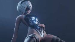 2b_(nier:automata) 3d android animated artificial_vagina blindfold covered_eyes gifdoozer mechabare mechanical_pussy nier:automata nier_(series) nude sex_toy video white_hair