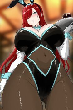 1girl breasts erza_scarlet fairy_tail huge_breasts iikaise long_hair red_hair
