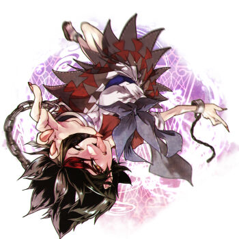 1girl kijin_seija long_tongue looking_at_viewer nail_polish short_hair tagme teinba tongue touhou