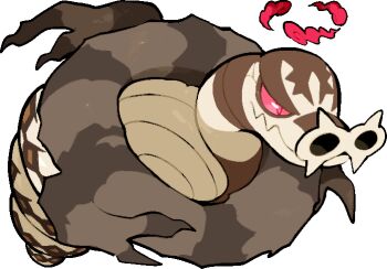 animal_focus closed_mouth commentary_request dynamax full_body gen_8_pokemon gigantamax gigantamax_sandaconda kawaanago nintendo no_humans nostrils pokemon pokemon_(creature) pokemon_focus red_clouds sandaconda solo transparent_background
