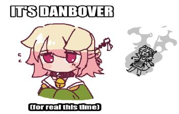 2girls 3ldkm animal_ear_fluff animal_ears bell blonde_hair borrowed_character collar commentary danbooru_(site) english_commentary english_text flying_sweatdrops fox_ears fox_girl fumimi it&#039;s_joever_(meme) kemomimi-chan_(naga_u) meme multiple_girls original red_eyes sad shibidayo simple_background white_background