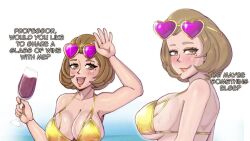 alcohol animated ass ass_focus beach belladonnasin bikini breasts caprednahu cleavage collarbone cup drinking_glass english_text fire_emblem fire_emblem:_three_houses gold_bikini large_breasts licking_lips manuela_casagranda mole mole_under_eye nintendo open_mouth sideboob smile sound sunglasses sunglasses_on_head swimsuit tagme tongue tongue_out video water wine wine_glass yellow_bikini