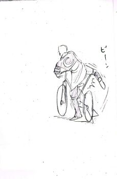 1boy bicycle formal_clothes male_focus medium_hair murata_yuusuke nebu_kuro suit the_king_of_fighters yagami_iori