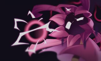 black_background blank_eyes blurry character_request chinese_commentary commentary_request depth_of_field electricity flower flower_focus leaf looking_ahead no_humans no_mouth pink_petals plants_vs._zombies plants_vs._zombies_2 plants_vs._zombies_2_(chinese) simple_background solo uneven_eyes veghia