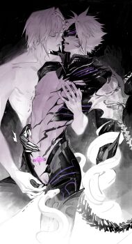 1cuntboy 2boys alina99liang armor bdsm between_legs black_armor black_gloves blindfold_mask blush bondage bound clawed_gauntlets closed_eyes clothed_male_nude_male cloud_strife cloud_strife_(bahamut_garb) commentary cuntboy cuntboy_penetrated cuntboy_with_male demon_tail english_commentary eye_mask facial_mark final_fantasy final_fantasy_vii final_fantasy_vii:_ever_crisis gloves glowing glowing_tattoo hand_between_legs highres hug hug_from_behind imminent_kiss implied_after_fingering male_focus mask multiple_boys navel nipples nude official_alternate_costume open_mouth pubic_tattoo pussy_juice pussy_juice_on_fingers pussy_juice_trail revealing_clothes reverse_newhalf_with_male sephiroth sephiroth_(ever_crisis) shaking short_hair shoulder_armor single_shoulder_pad snake snake_bondage spiked_hair tail tattoo tongue tongue_out yaoi