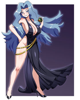 Rule 34 | alternate costume, breasts, karen (pokemon), large breasts, nintendo, no bra, no panties, pokemon, pokemon gold/silver/crystal, zuchysdraws