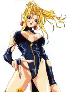 1990s_(style) bad_tag blonde_hair helmet highres kotobuki_tsukasa oobari_masami retro_artstyle scan sofia tamsoft toushinden