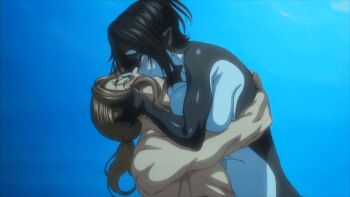 1boy 1girl 2025 20s ajin_ga_osuki_nan_desu_ne animal_pussy animated animated_gif anime_screenshot ass black_hair black_skin blush breasts brown_hair censored cetacean_tail closed_eyes colored_skin couple fins fish_tail furry furry_female glasses happy_sex hetero hug interspecies kiss large_breasts long_hair masaki_(ajin_ga_osuki_nan_desu_ne) mosaic_censoring nude orca_girl penis pointy_ears pussy pussy_juice queen_bee_(animation_studio) rukka_(ajin_ga_osuki_nan_desu_ne) sex short_hair tagme tail thick_eyebrows underwater underwater_sex water wet white_skin