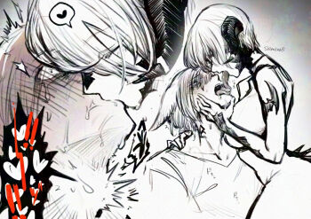 1boy 1girl long_tongue shimoina17 source_request tagme tongue tongue_out